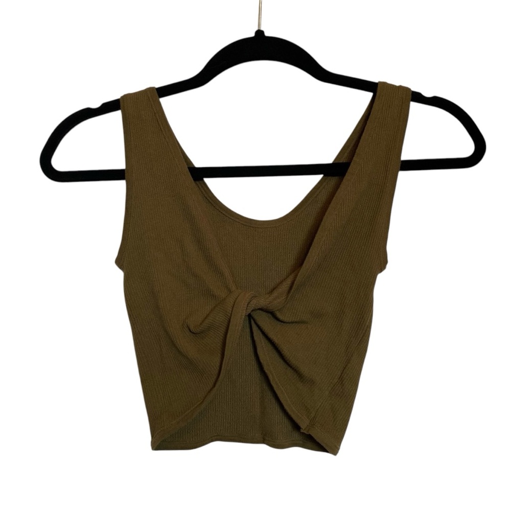 Urban Outfitters Olive Green Knotted Women's Top